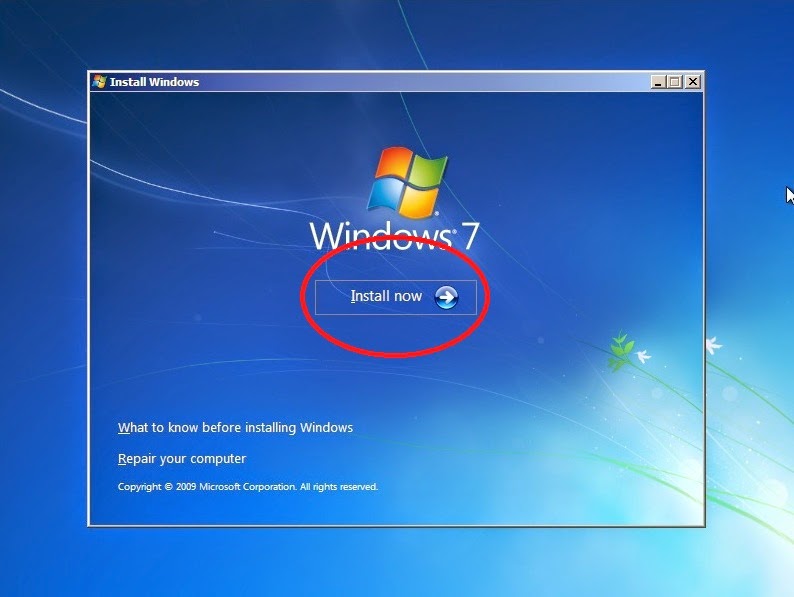 Windows 7 installation