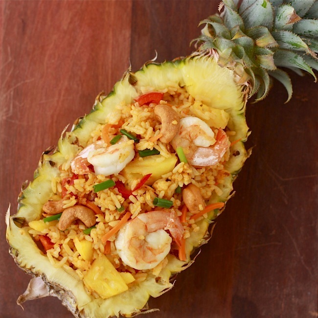 Pineapple Shrimp Fried Rice recipe by SeasonWithSpice.com