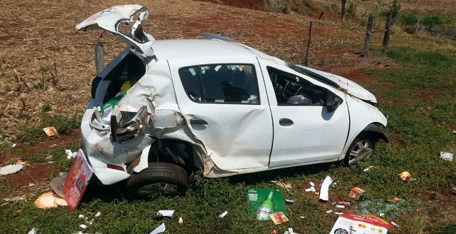 Manoel Ribas: Motorista perde o controle e capota na PR-487