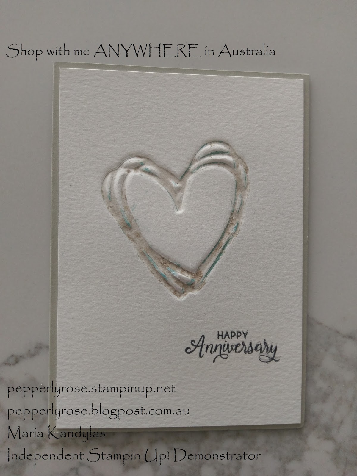 Pepperly Rose Papercrafting Stampin Up! Letterpress Die Cut Card