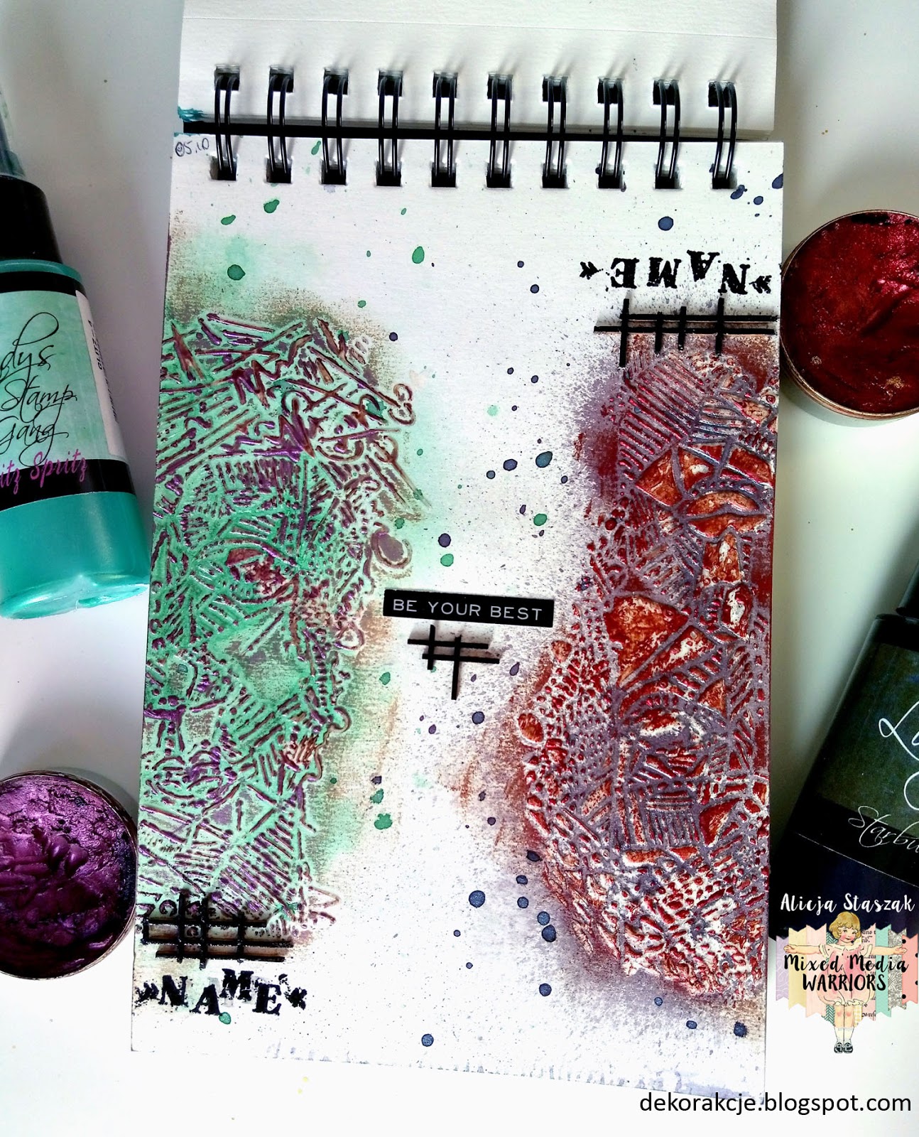 Mixed Media Warriors Be your best art journal page by Alicja