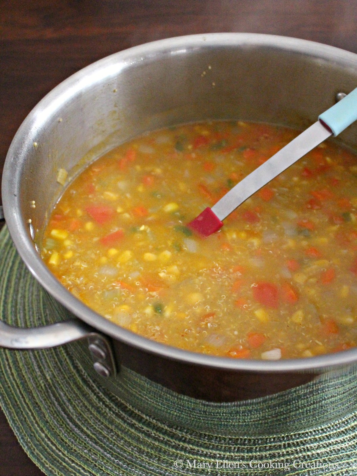 Mary Ellen's Cooking Creations Spicy Quinoa Corn Chowder