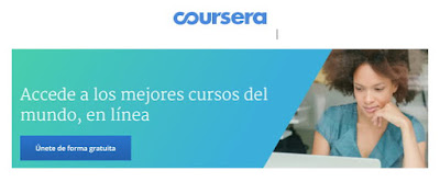  Página de inicio de Coursera y acceso al mismo