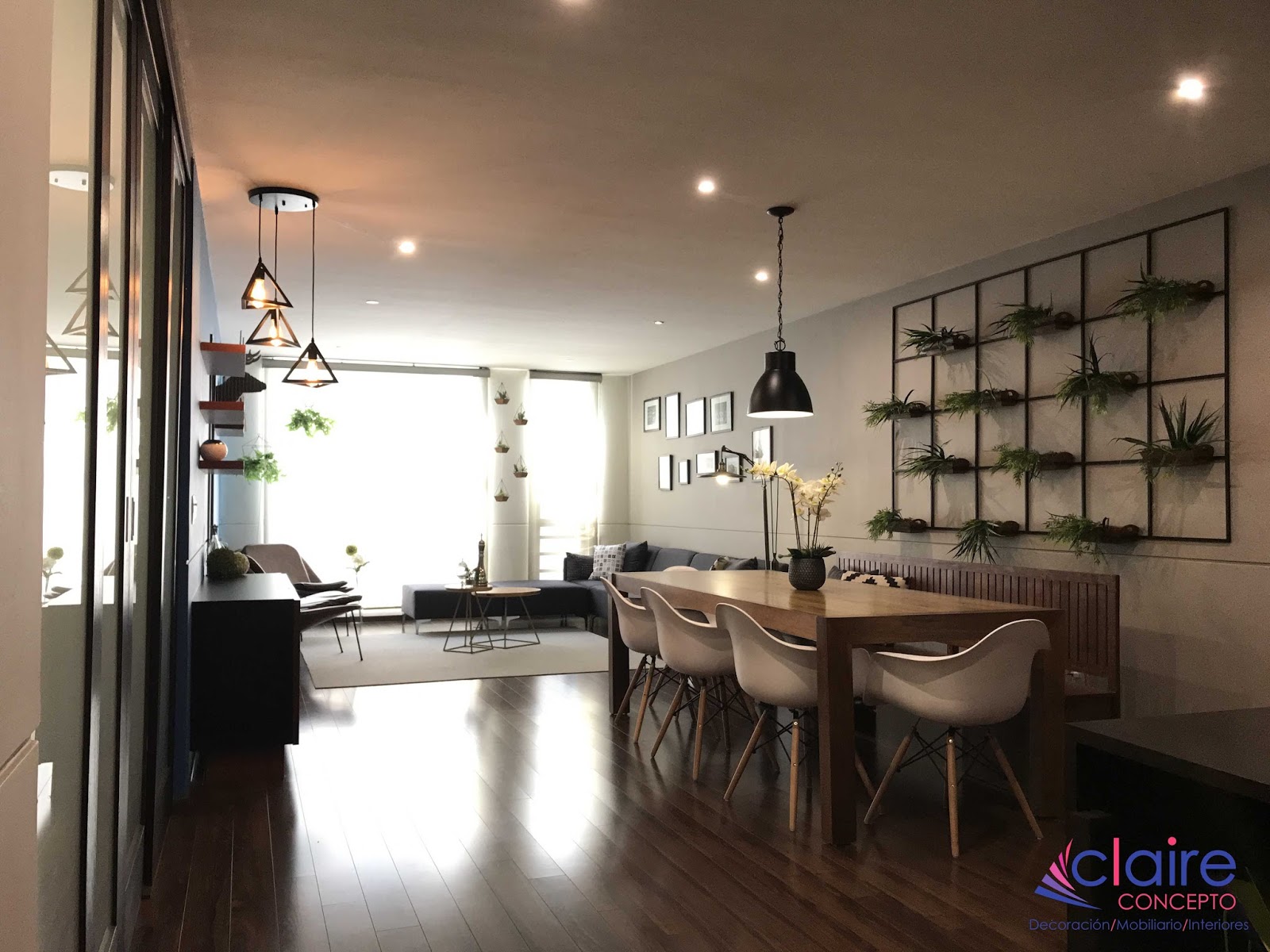 Diseño de sala comedor, remodelación de interiores y fabricación de