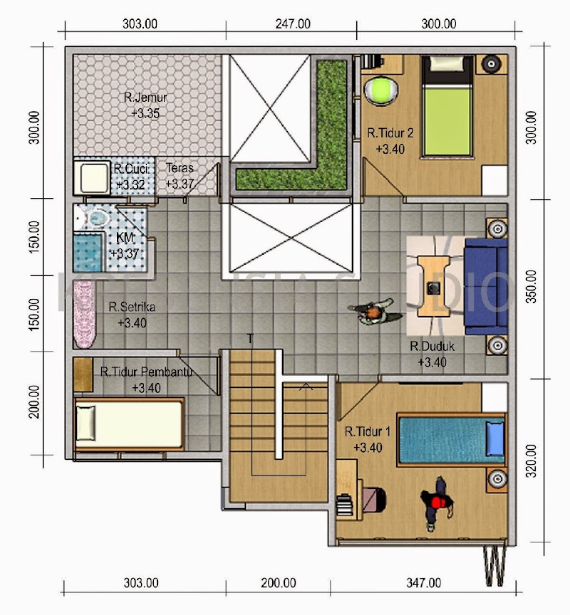 18+ Gambar Denah Rumah Minimalis Modern 3 Kamar