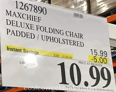 Deal for the Maxchief Upholstered Metal Folding Chair at Costco
