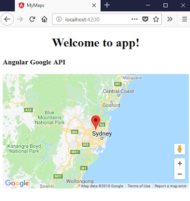 Angular 5, 6 Google Maps (AGM) API Key - Integrating Google Maps