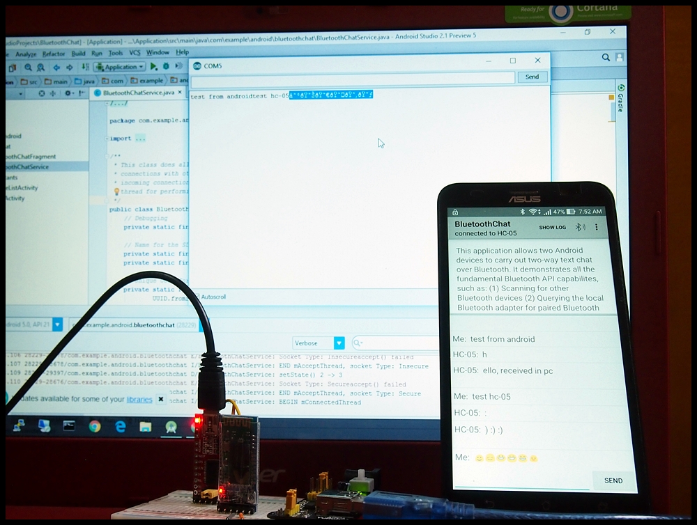 Arduino-er: Android BluetoothChat example link with HC-05 Bluetooth