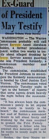 THE WARREN COMMISSION WANTED ABE TO TESTIFY-WHAT HAPPENED? ("Spokesman Review" 5/21/64)