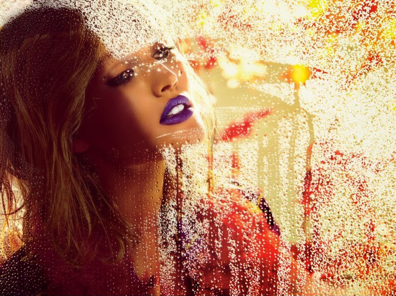 Toni Garrn Falls lipstick for Allure Magazine