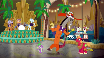 Discord, Spike and Big Mac at the jazz club