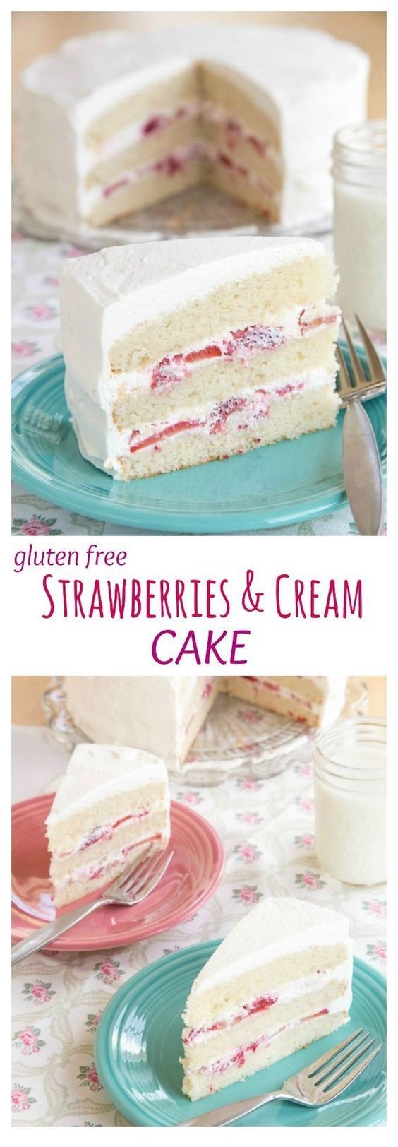 Gluten Free Strawberries And Cream Cake
