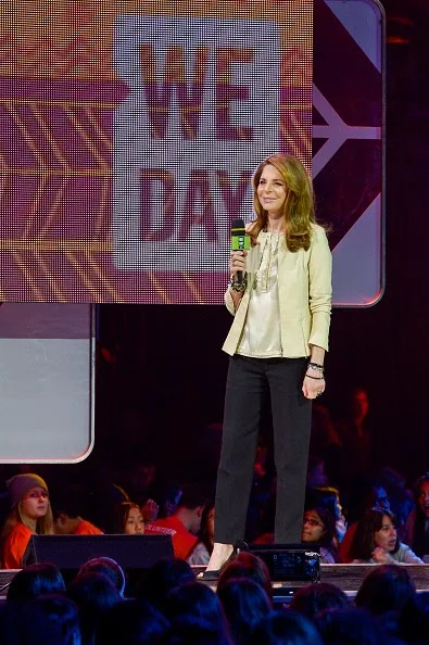 Queen Noor of Jordan speaks at We Day Toronto at the Air Canada Centre, 02.10.2014 in Toronto, Canada.