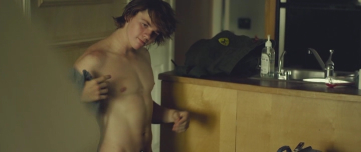 Joel Courtney - Shirtless in "The River Thief" .