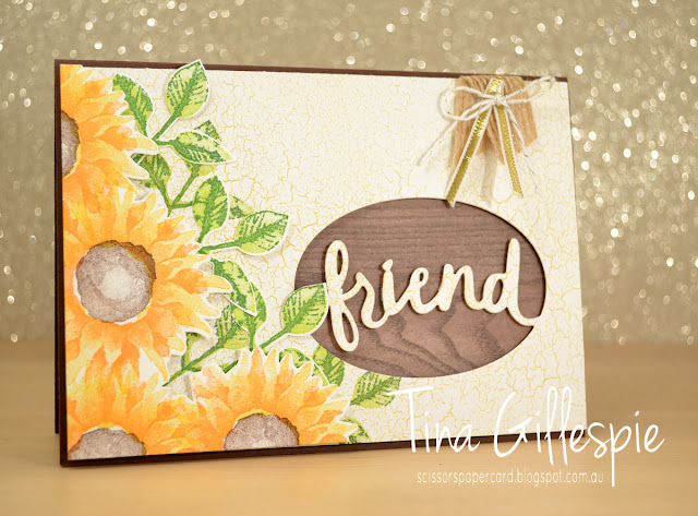 scissorspapercard, Stampin' Up!, Art With Heart, Painted Harvest, Colour Theory DSP, Wood Textures DSP, Lovely Words Thinlits