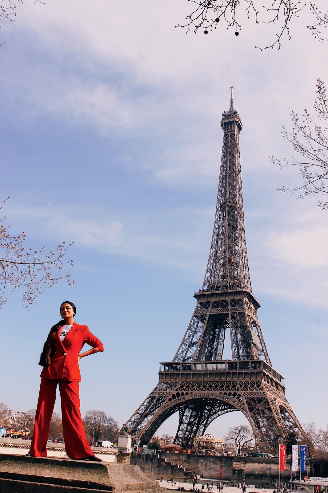 zara pant suit, zara suit, red matching set, pant suit, trouser suit, red pant suit, red trouser suit, style a suit, effortless chic, casual chic, wear in paris, paris outfit, wide leg trouser, double breasted blazer, indian blogger, uk blog, sock boots, paris red