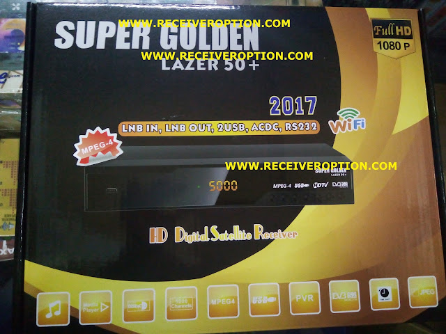 SUPER GOLDEN LAZER 50+ HD RECEIVER POWERVU KEY OPTION