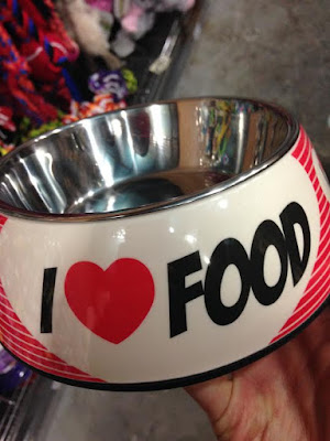I love food cute dog bowl