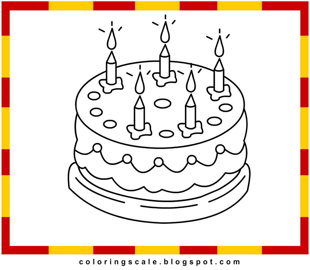 Coloring Pages Printable for kids: Cake Coloring pages for kids