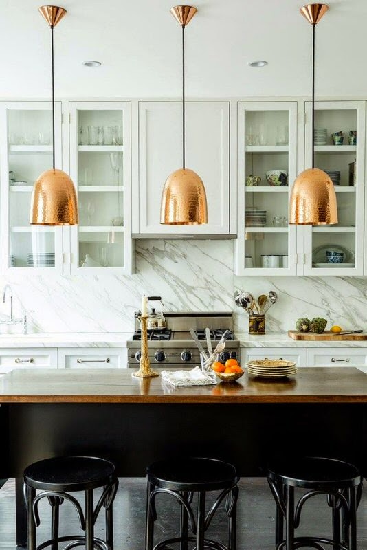kitchen inspiration marble copper