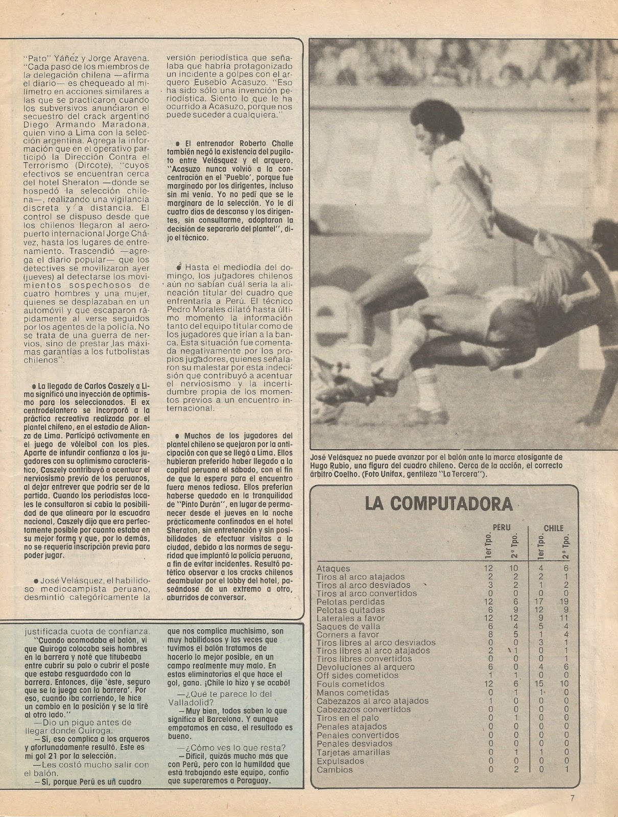 Partidos de la Roja [03/11/1985] PerúChile 01