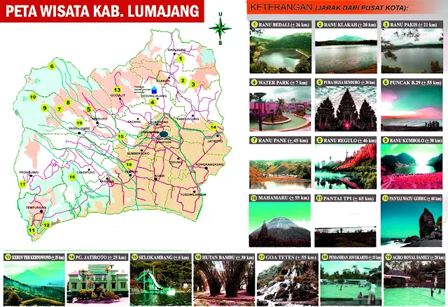Gambar Peta Wisata Kabupaten Lumajang Lengkap