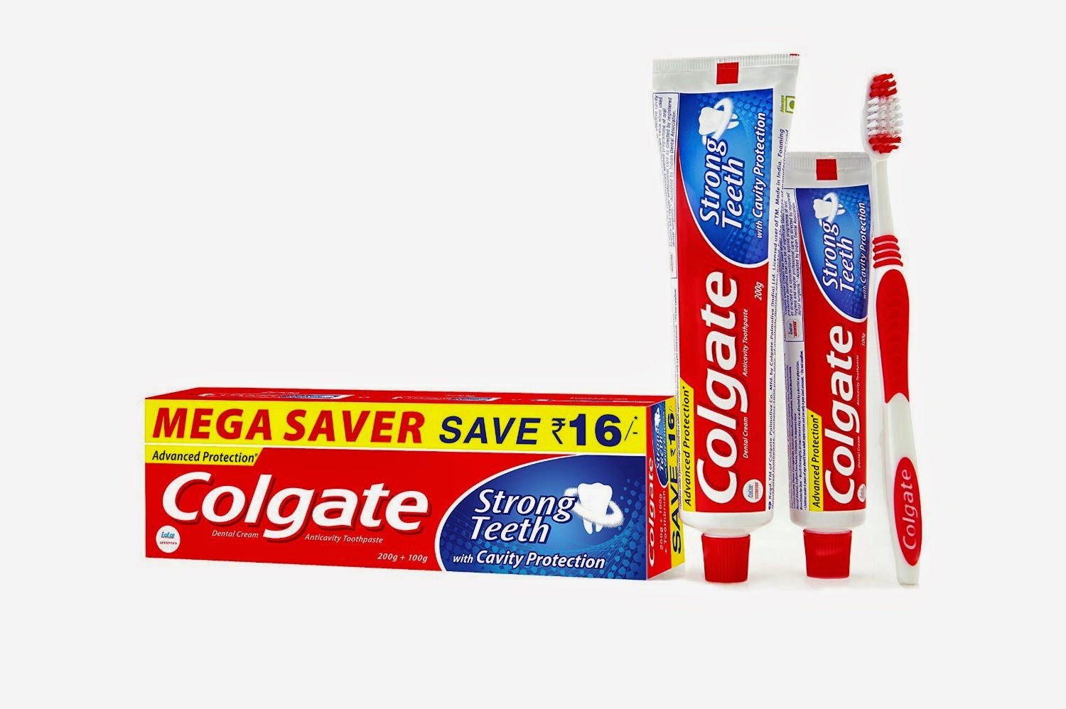 Colgate Dental Cream Toothpaste 200 + 100 g + Toothbrush (Saver Pack