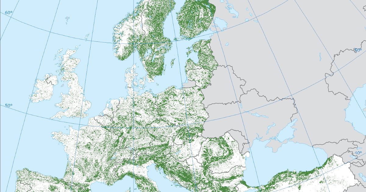 Forest distribution in Europe