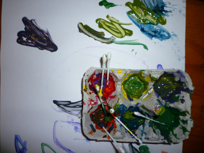 Toddler Time Cotton Bud Painting