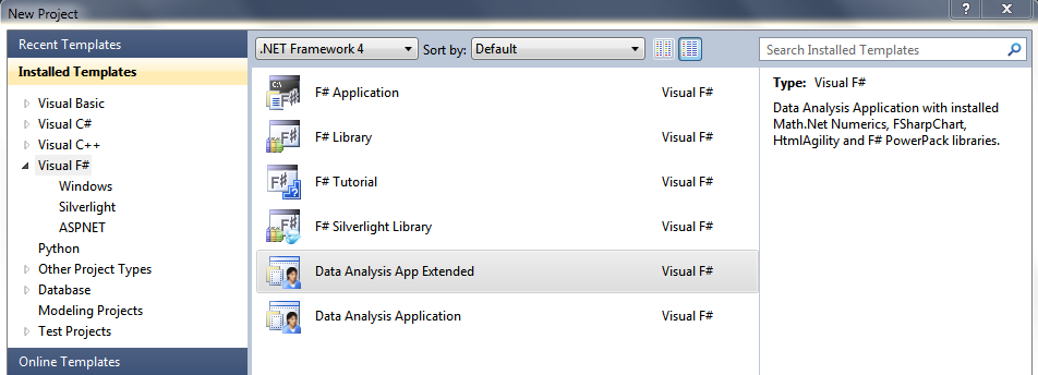 God Is Food: MS Visual Studio Template for Data Analysis