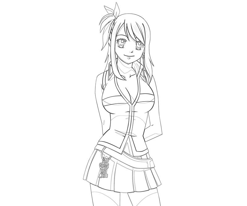 fairy tail lucy coloring pages - photo #1