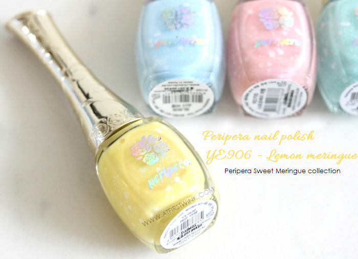 Review: Peripera nail polish YE906 - Lemon Meringue