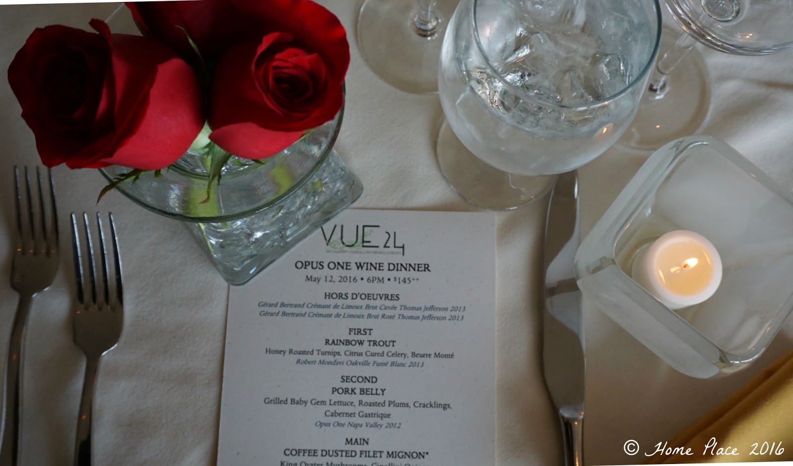 Home Place Opus One Wine Pairing Dinner at Vue 24 Foxwoods