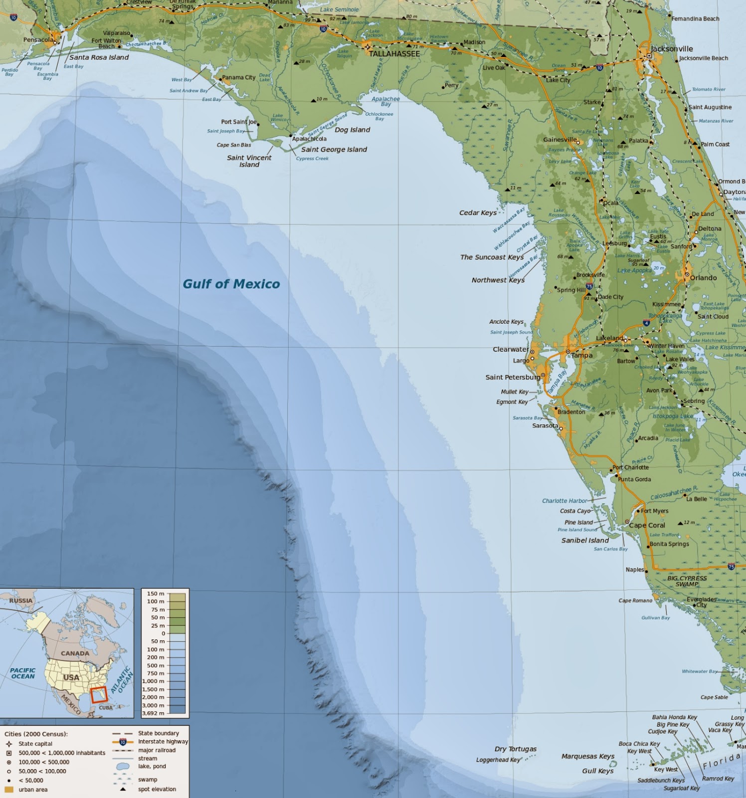 Map Of Florida S Gulf Coast Map In The World