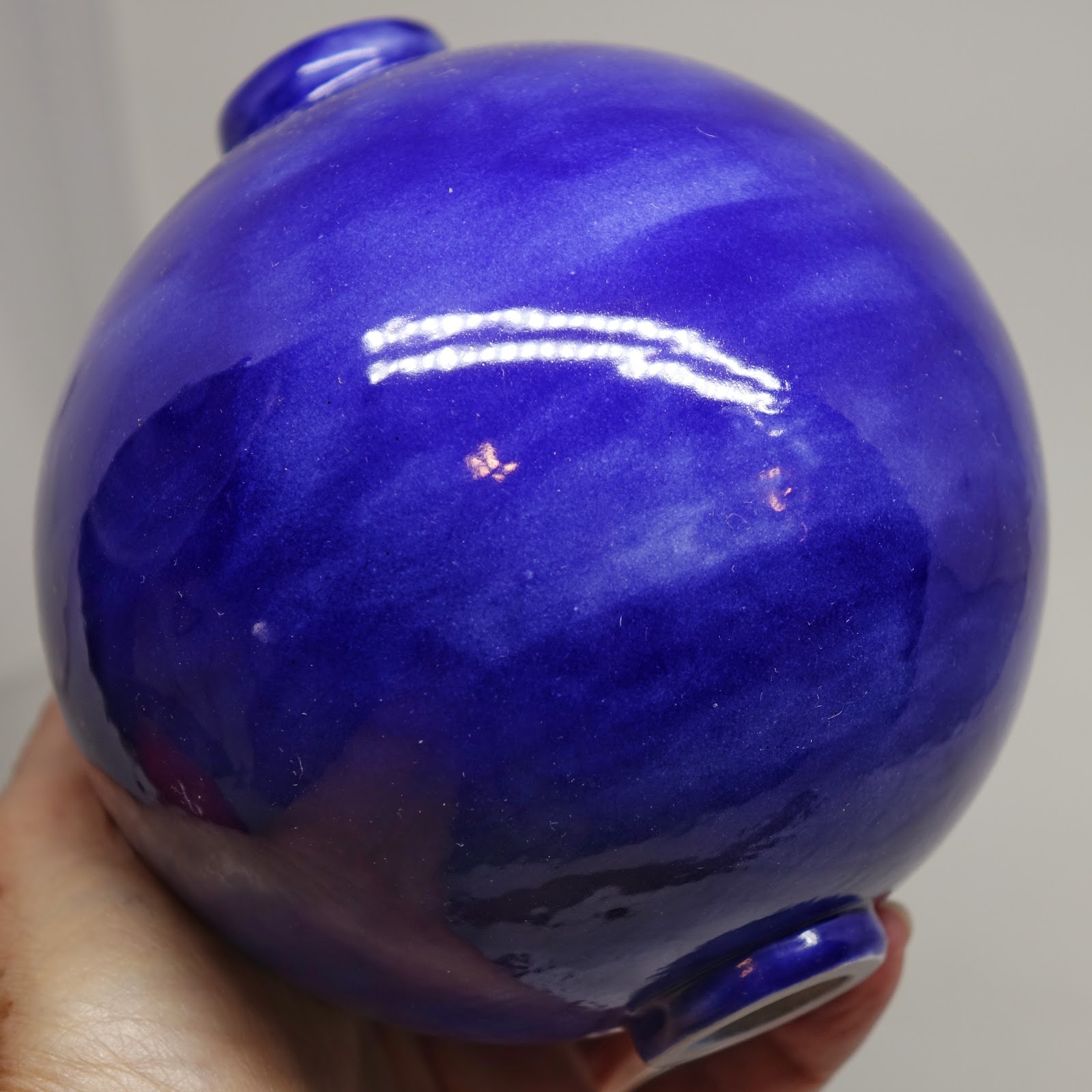Vintage Ceramic Pottery Lightning Rod Ball COBALT BLUE eBay