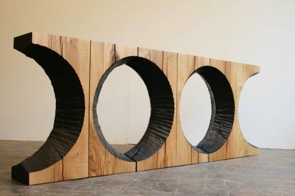 Purist design furniture made of wood