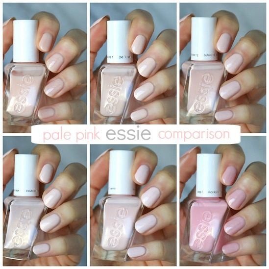 Essie Envy Comparison Pale Pink Gel Coutures Fairy Tailor, Lace Me