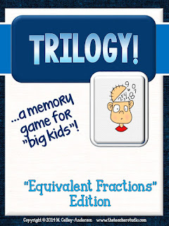 Playing math games is great--but when math games can lead to improved math talk and collaboration--even better!  This set of math games gets students talking about math while having fun along the way!  Third grade math, fourth grade math, math games, math memory games, place value, place value games, equivalent fractions, equivalent fractions game, metric conversion game, math centers, math workshop