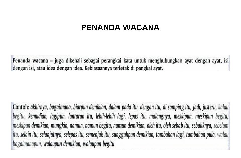 Bahasa Melayu Tingkatan 2: PENANDA WACANA