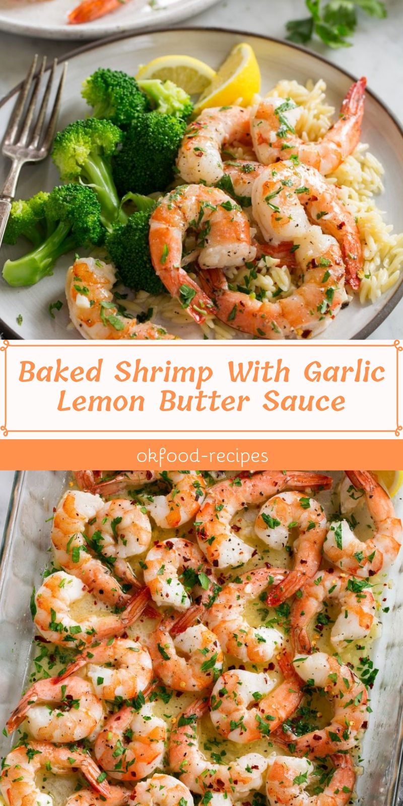 Baked Shrimp With Garlic Lemon Butter Sauce