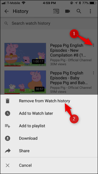 كيفية حذف سجل مشاهدة يوتيوب وسجل البحث