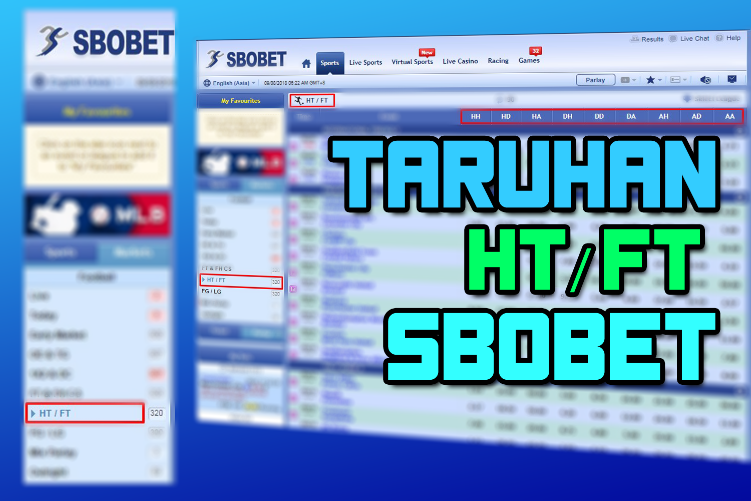 Cara Bermain Taruhan Half Time / Full Time (HT/FT) Sbobet - BANBOL