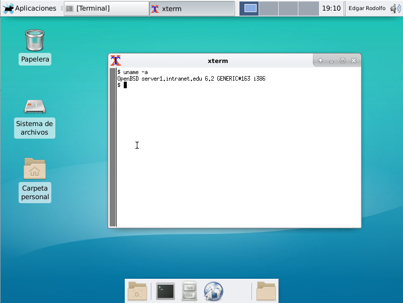Edgar Rodolfo XFCE en OpenBSD 6.2 y en español