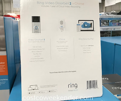 Costco 1179073 - Ring Video Doorbell 2 + Chime: great for any home