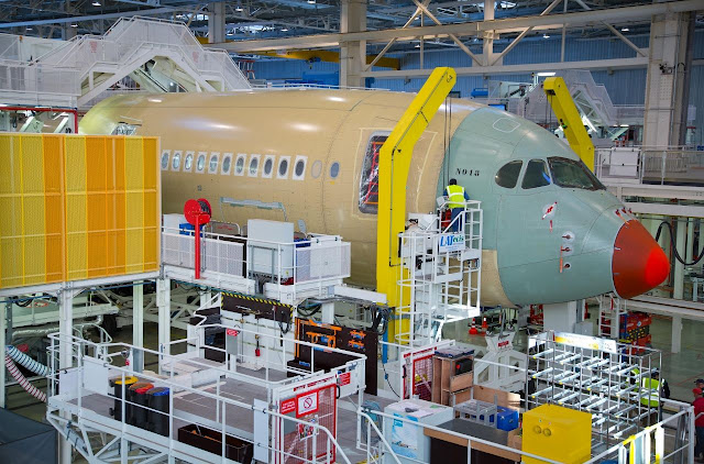 A350-900 XWB During Final Assembly