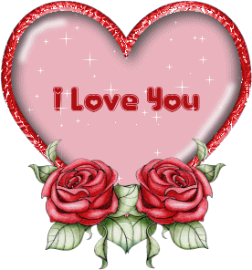Corazón i love you con rosas - Imagenes y Carteles