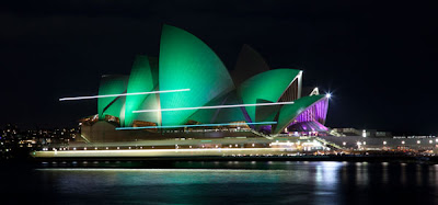 Sydney Opera House during Earth Hour 2013