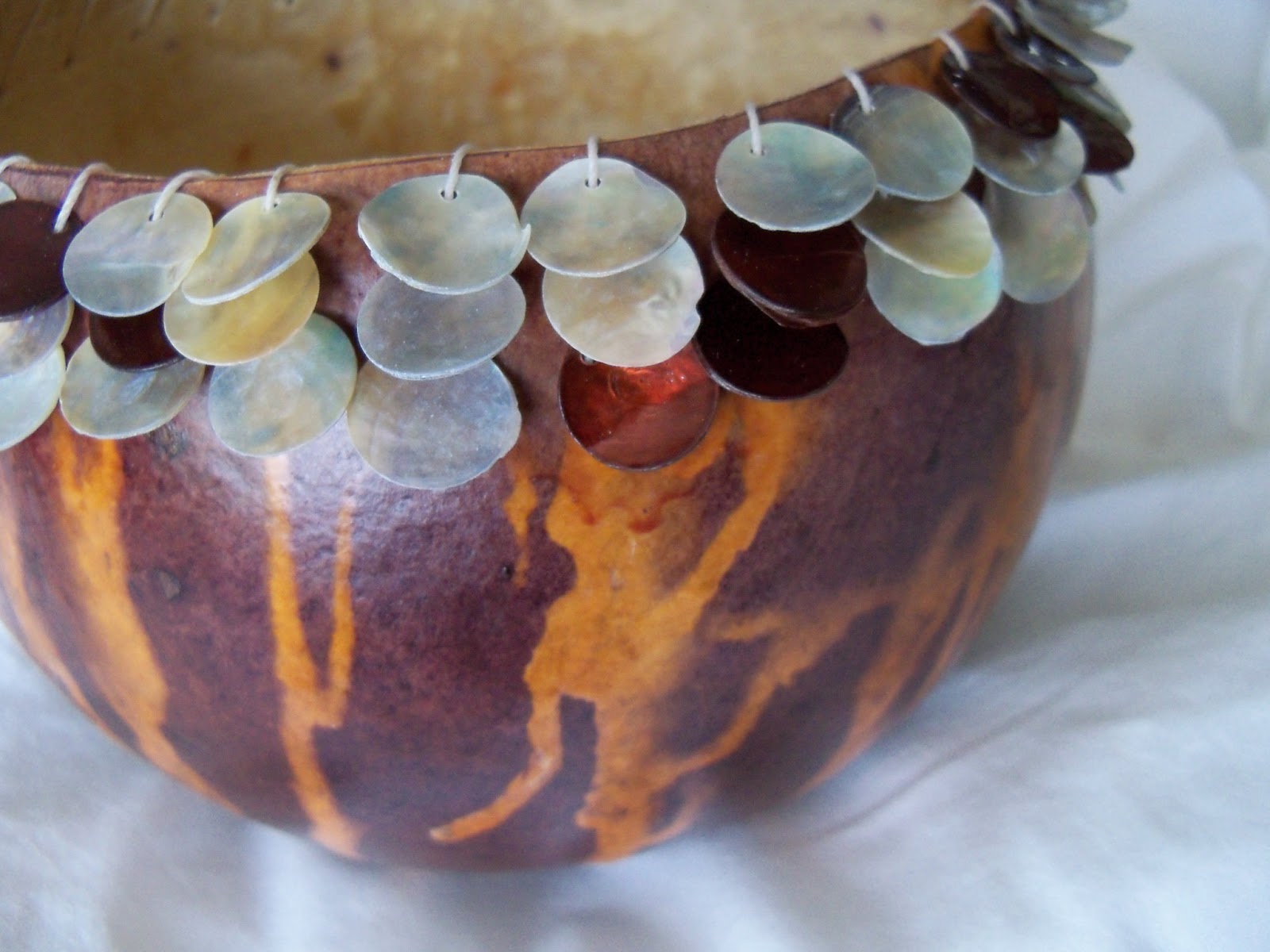 Bernadette's Gourd Creations How to Make a Wax Resist Gourd Bowl