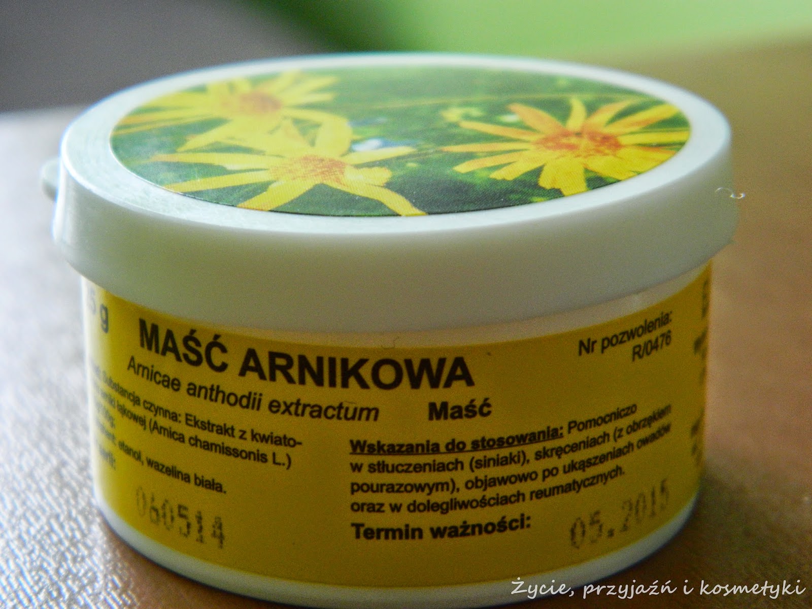 Życie, przyjaźń i kosmetyki Maść arnikowa