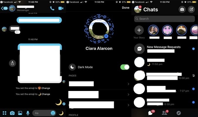 Fitur Dark Mode di Facebook Messenger Fitur Dark Mode di Facebook Messenger